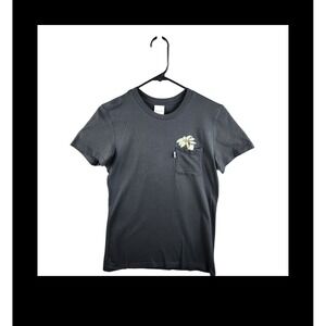 RIPNDIP Black Pocket T Shirt Cat Palm Tree Graphic Tee Medium
